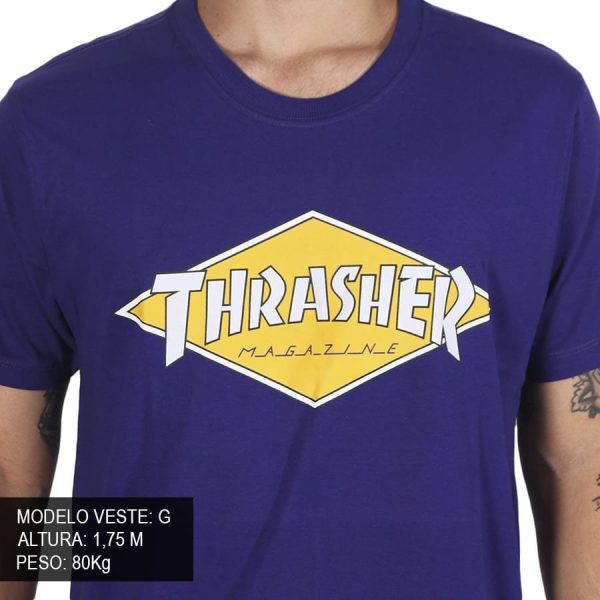 CAMISETA THRASHER DIAMOND LOGO ROXA
